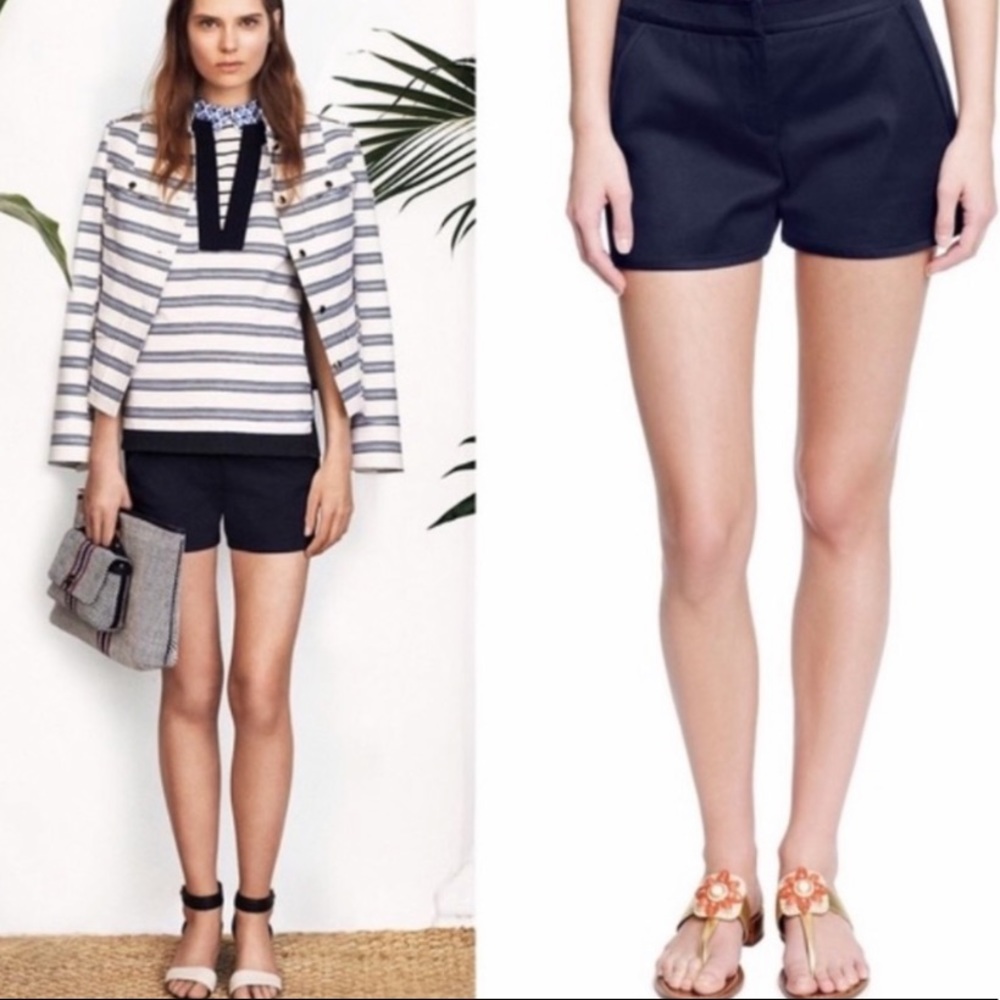 🆕 J. Crew Navy Shorts. Scalloped Pocket Hems & Curved Leg Hem Sides. Inseam 3”